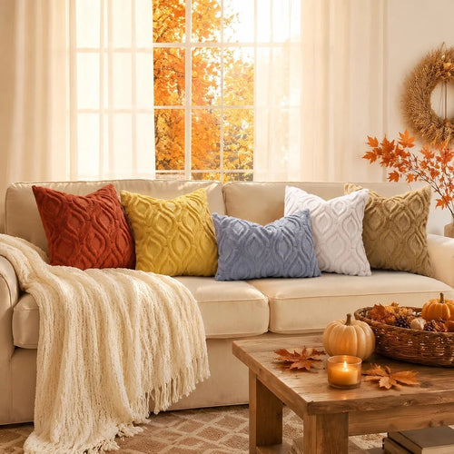 decorUhome Faux Fur Throw Pillow Covers