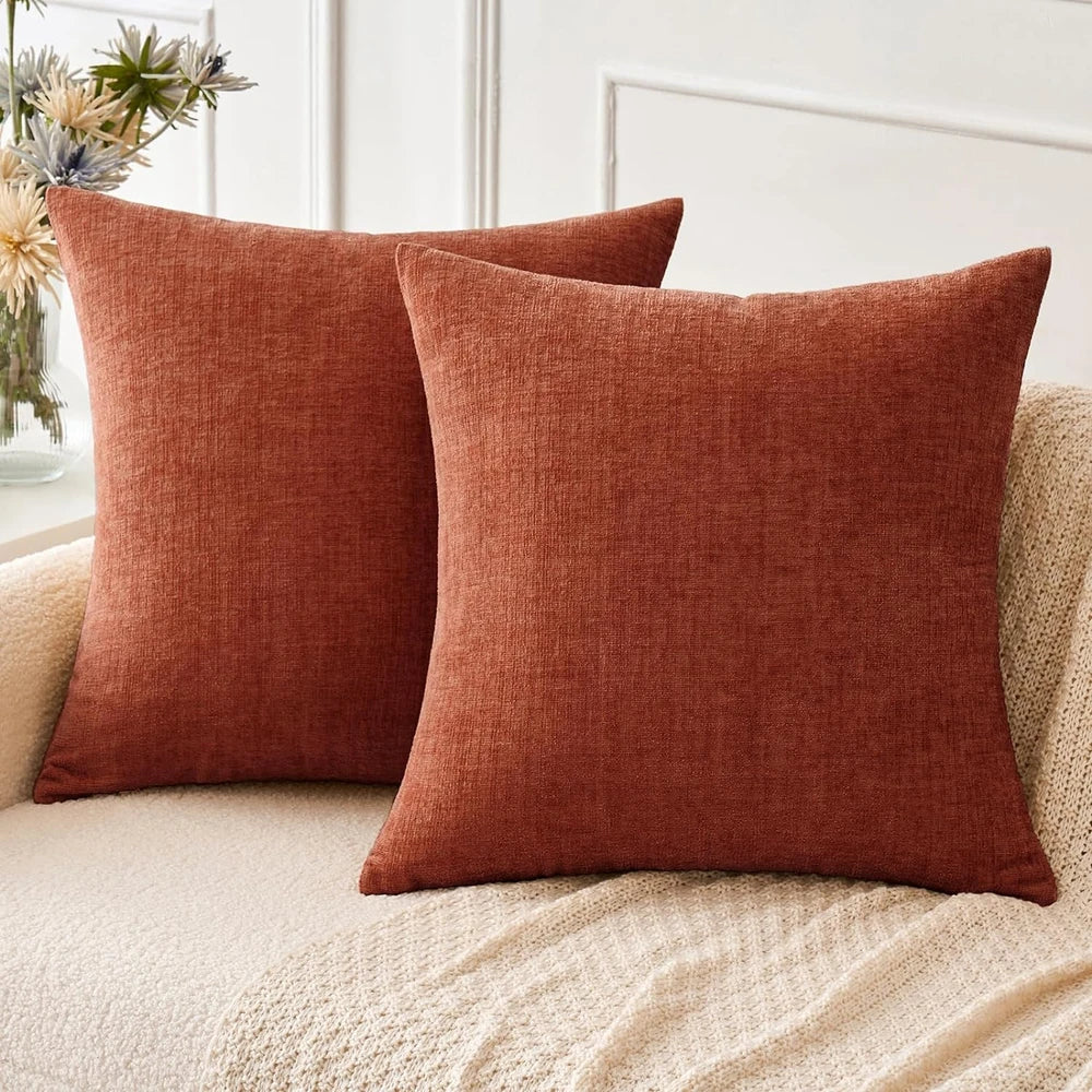 Soft Chenille Throw Pillow Covers