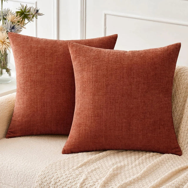 Soft Chenille Throw Pillow Covers