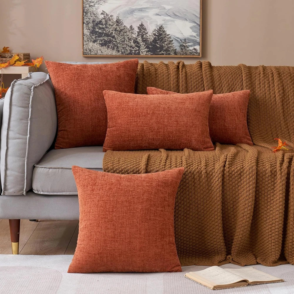 Soft Chenille Throw Pillow Covers
