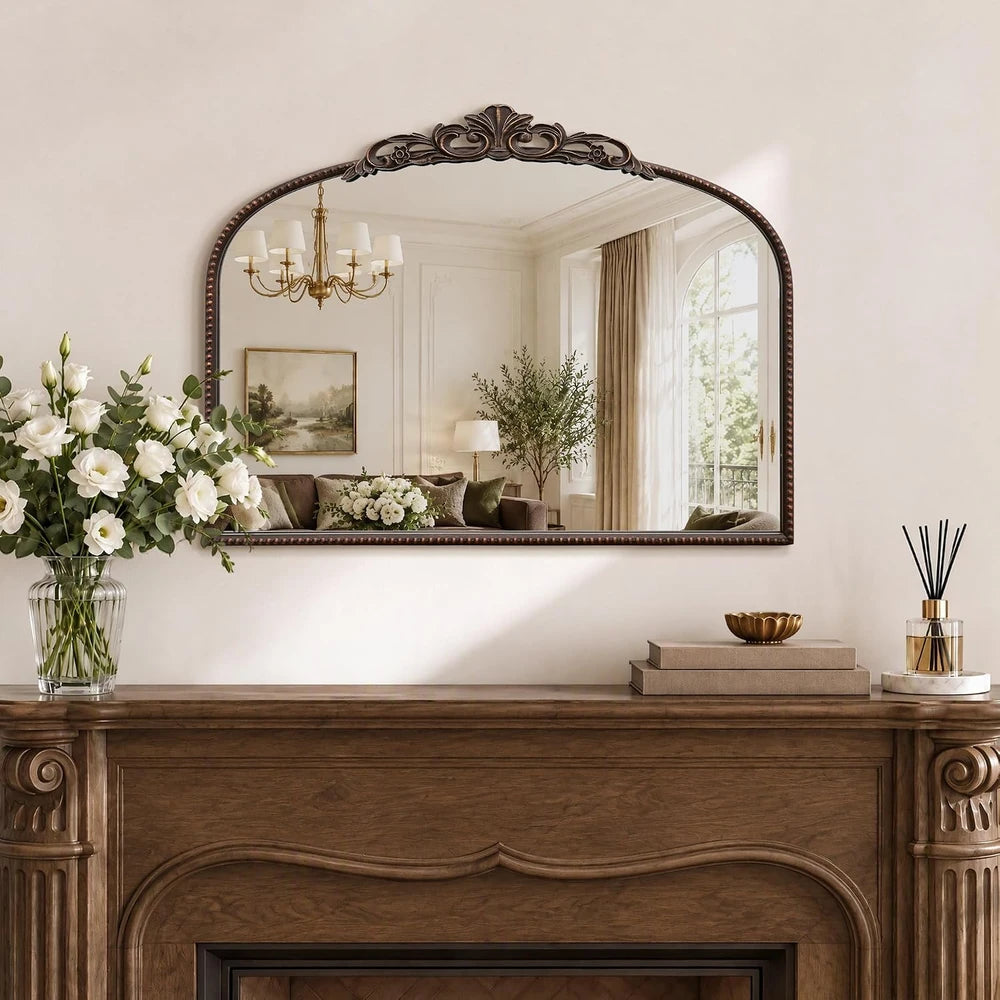 Micasso Vintage Bronze Arched Mirror