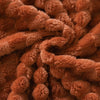 Burnt Orange Jacquard Throw Blanket