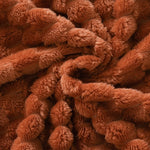 Burnt Orange Jacquard Throw Blanket