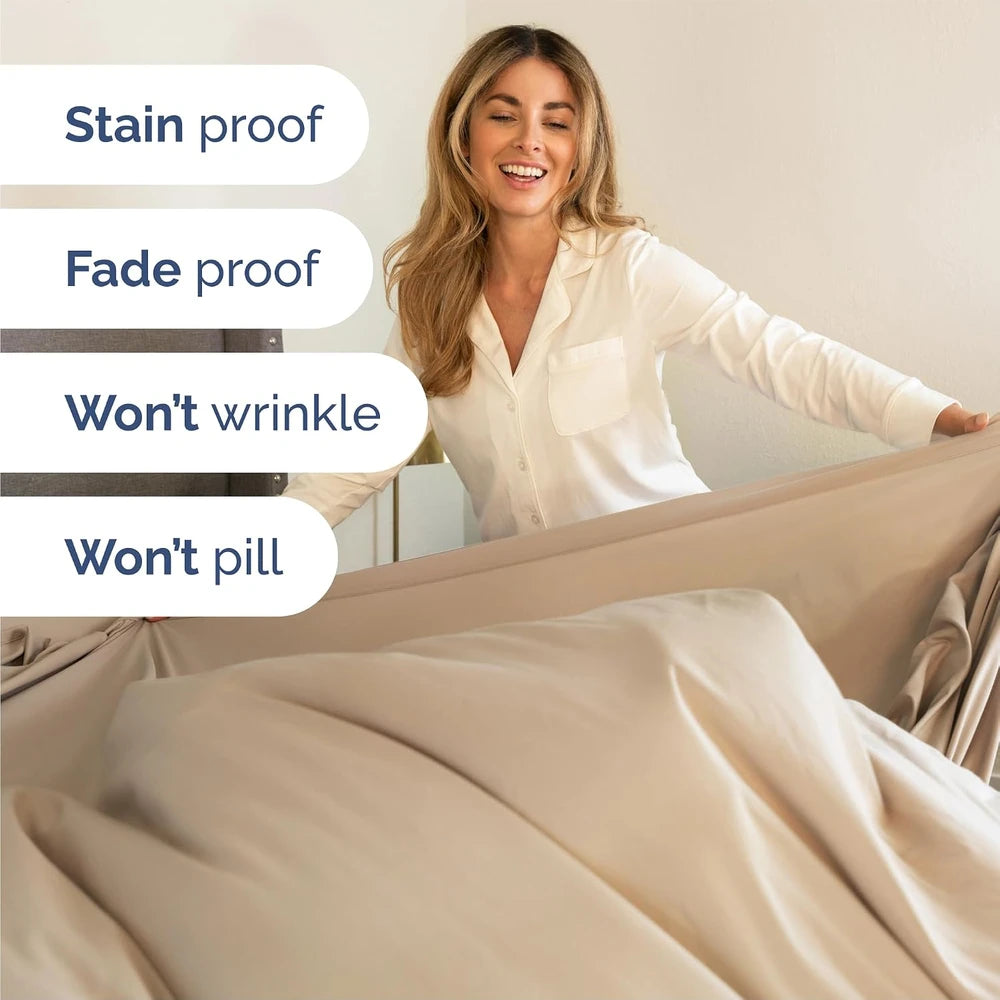 Queen Microfiber Bed Sheet Set