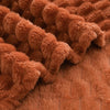 Burnt Orange Jacquard Throw Blanket