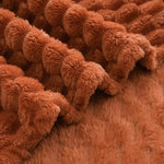 Burnt Orange Jacquard Throw Blanket