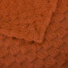 Burnt Orange Jacquard Throw Blanket