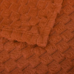 Burnt Orange Jacquard Throw Blanket